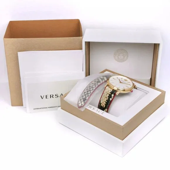 VERSACE LOVE Watches WhiteDial Stainless Steel/leather Quartz Analog displ... - Picture 11 of 12
